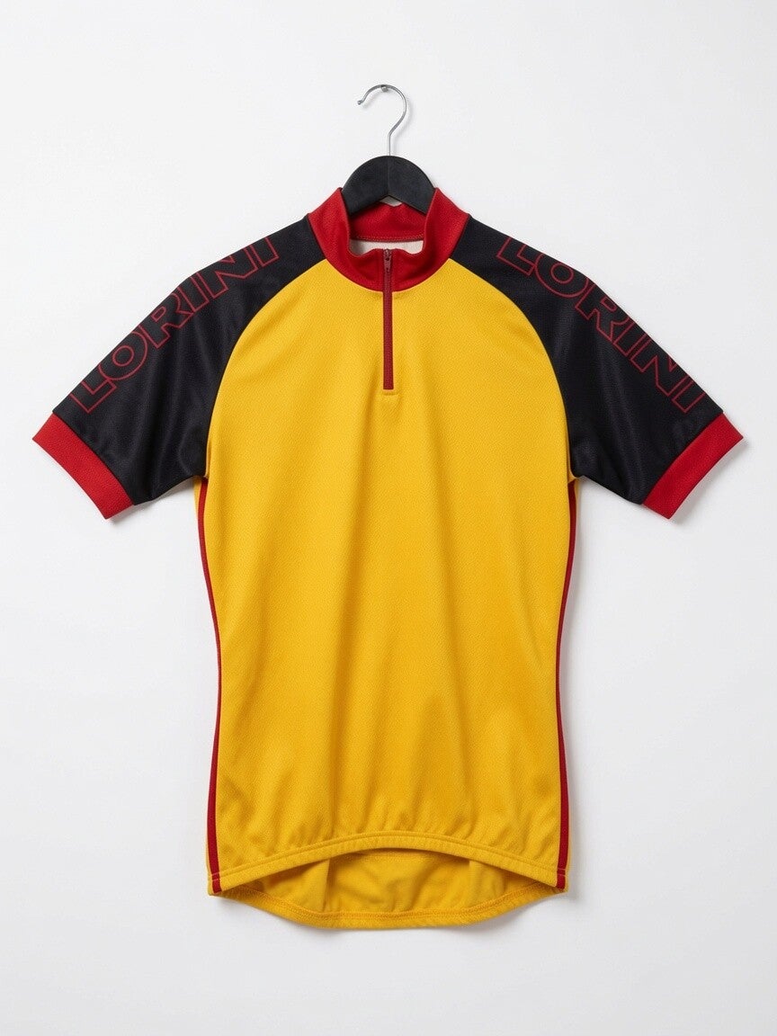 Sale Lorini wielershirt zwart/rood/geel