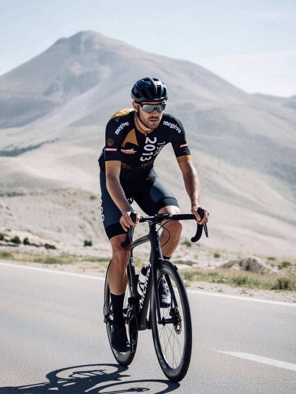 Sale wielershirt zwart demo model