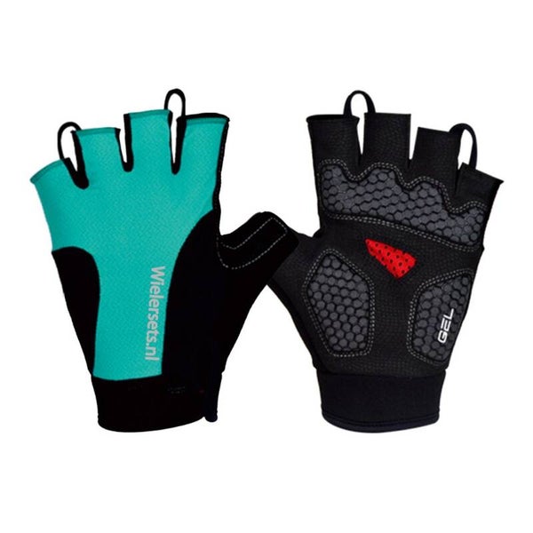 PRO fietshandschoenen kort turqoise allround