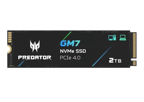 Acer Predator GM7 2 to M.2 NVMe SSD PCIe 4.0 – Vitesse de Lecture Jusqu’à 7 400 Mo/s – Disque Interne