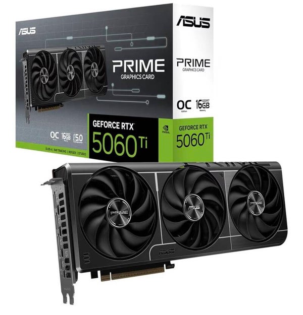 ASUS Prime GeForce RTX 5060 Ti 16GB GDDR7 OC Edition Graphics