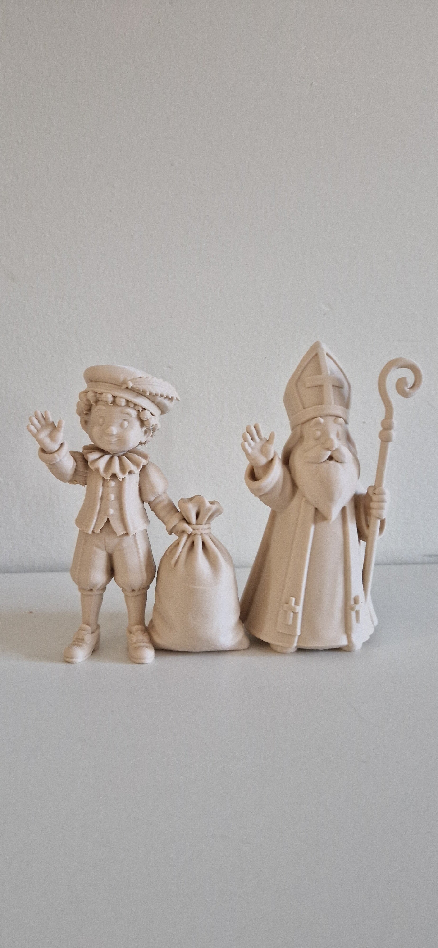 Sinterklaas & Piet set beige
