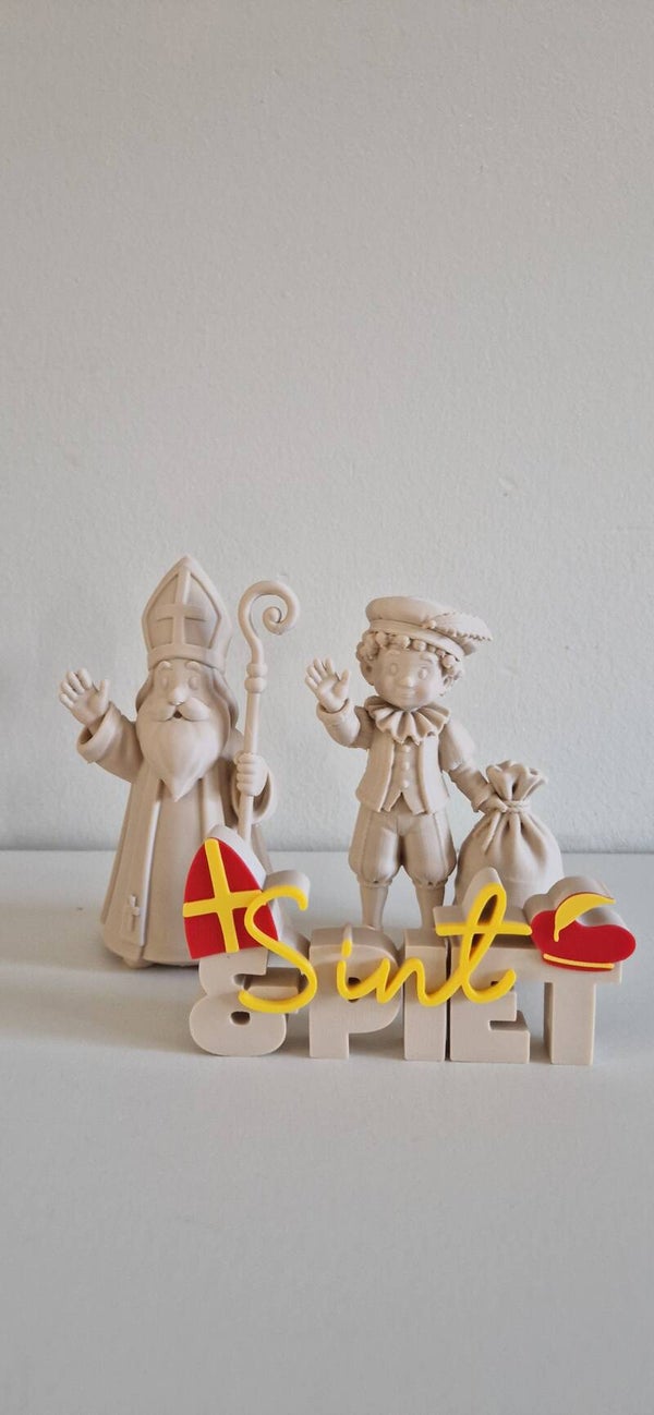 Sinterklaas set beige, rood & geel