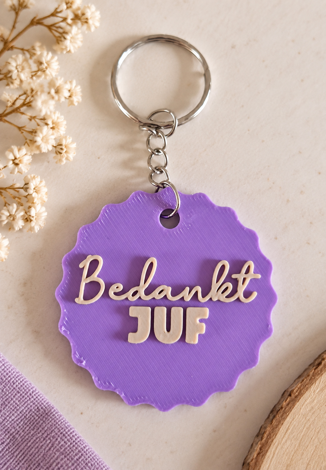 Sleutelhanger Bedankt Juf / Bedankt Meester