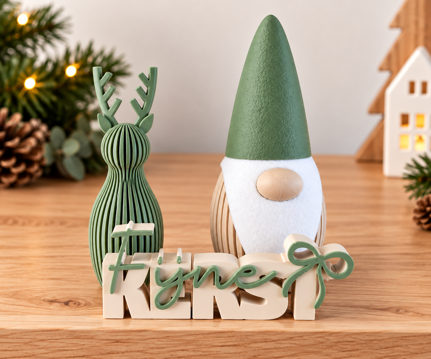Kerstdecoratie set groen