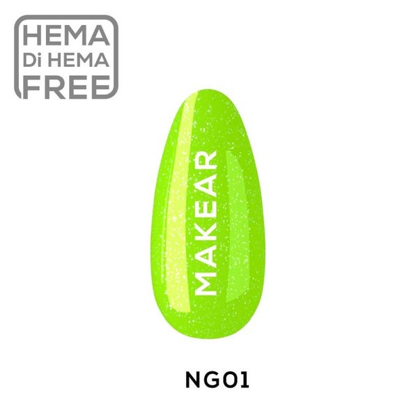 NG01 Makear Neon Gellak – 8ml (HEMA Free)