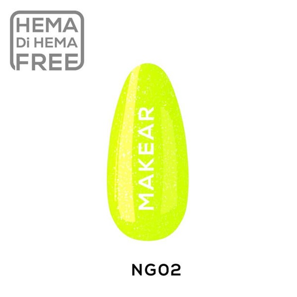 NG02 Makear Neon Gellak – 8ml (HEMA Free)