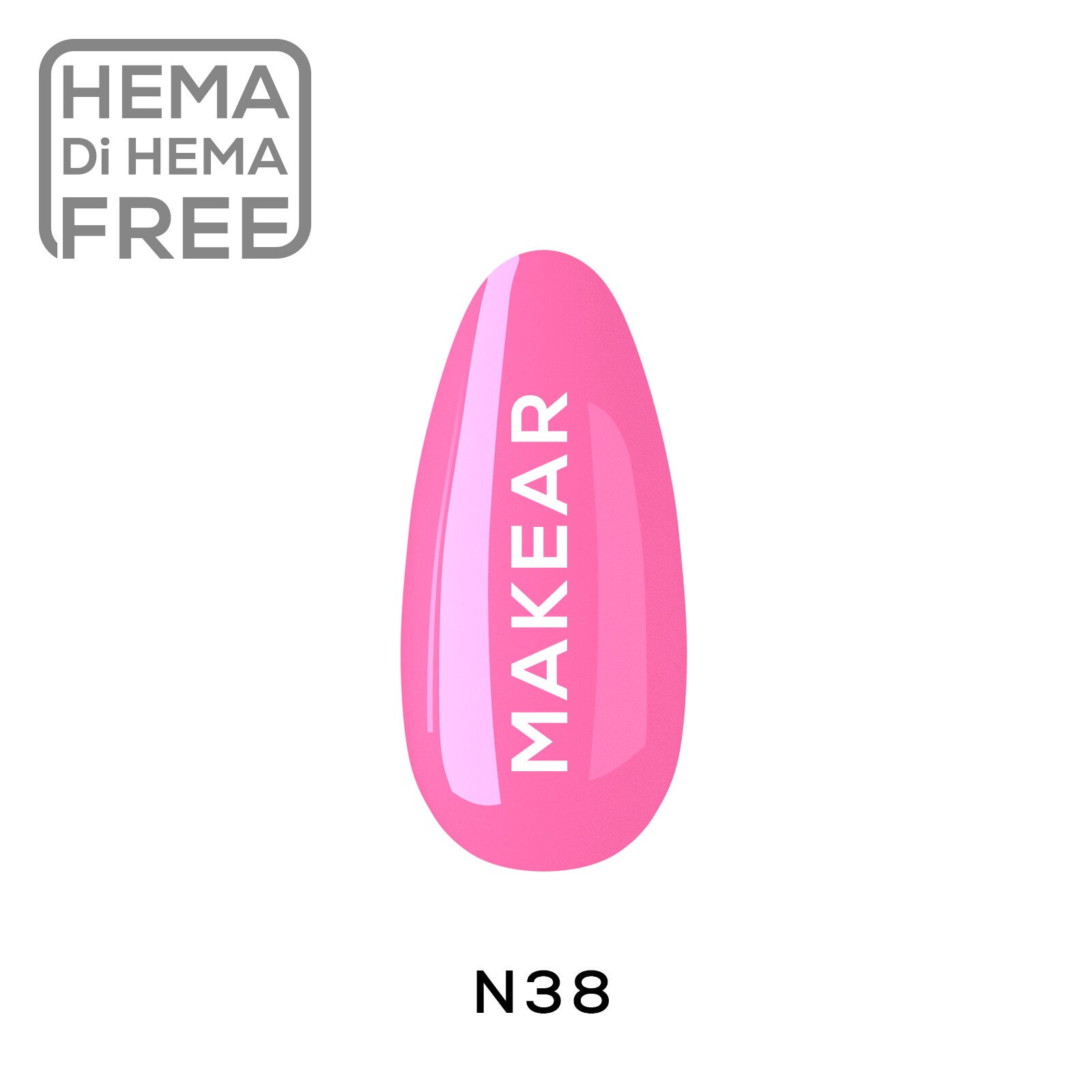 N38 Neon Candy UV Gel Polish Makear 8 ml – HEMA FREE Neon Pastel Gellak