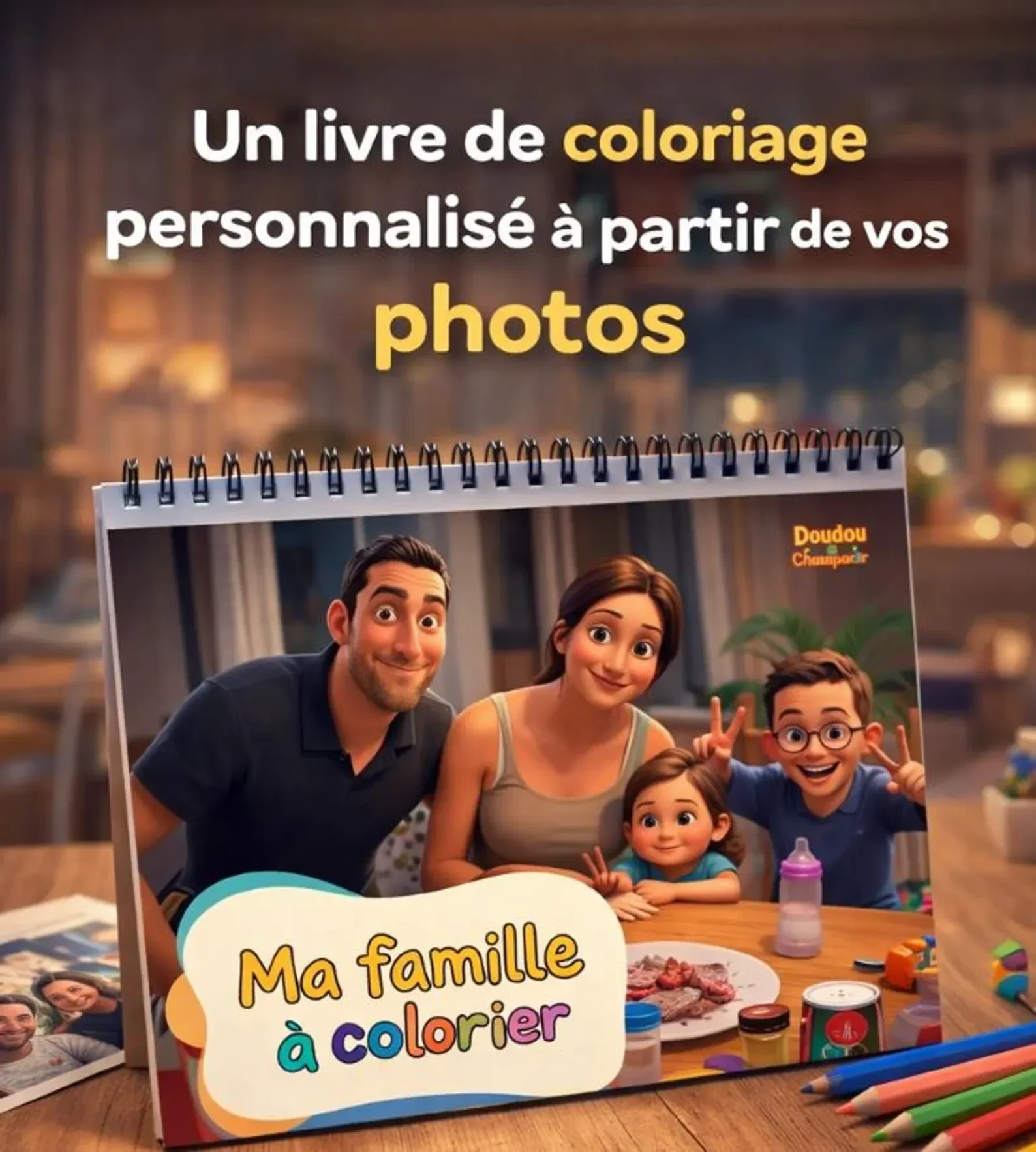 Livre de coloriage personnalisé 20 pages - Livret à spirale