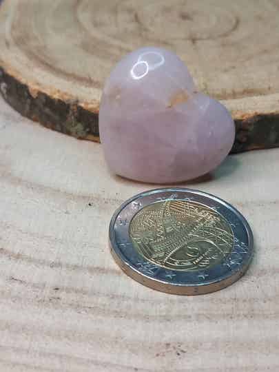 Coeur quartz rose 3cm