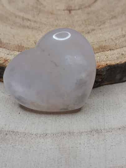 Coeur quartz rose 3cm