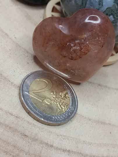 Coeur quartz morango 4cm