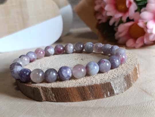 Bracelet Tourmaline rose 8mm A