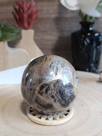 Sphère 61mm PIERRE DE LUNE BRUNE NUANCEE A