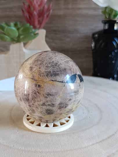 Sphère 65mm PIERRE DE LUNE BRUNE NUANCEE A