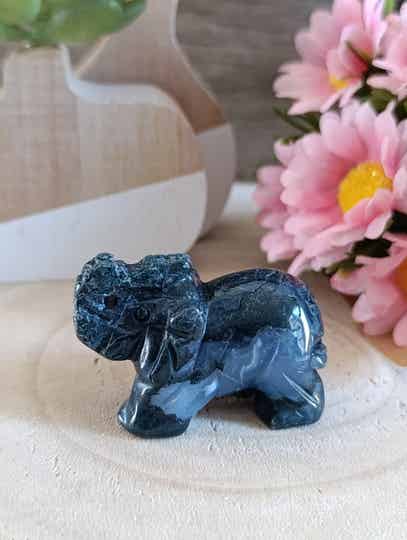 Eléphant 50mm Agate Indienne A