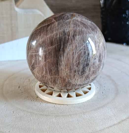 Sphère 63mm PIERRE DE LUNE BRUNE NUANCEE A