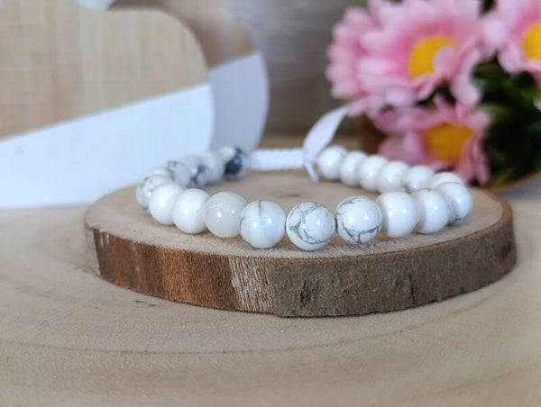 bracelet coulissant HOWLITE 8mm