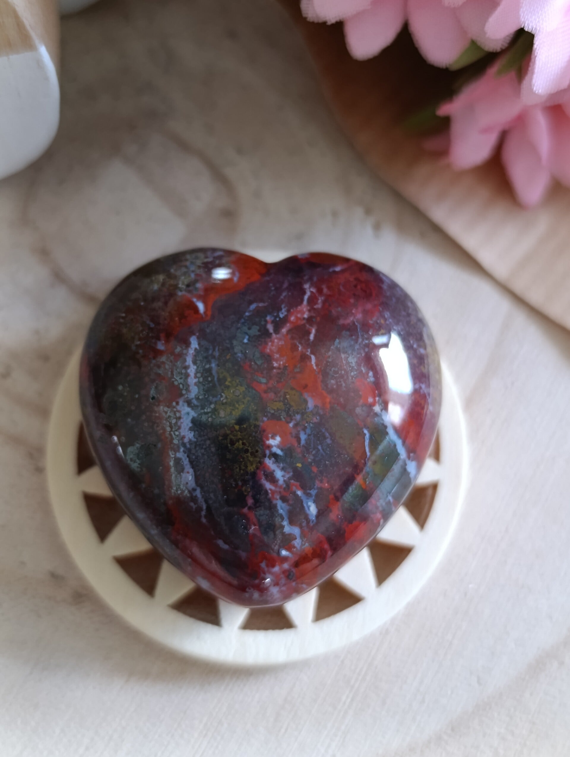 Coeur 40mm Jaspe Breschia Multicolore A