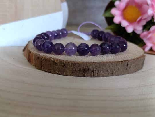 Bracelet coulissant d'Améthyste