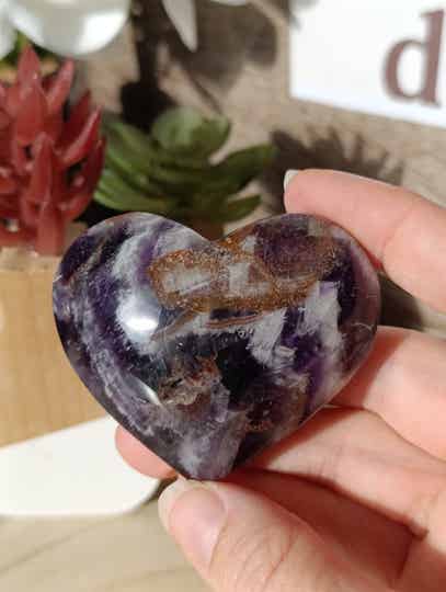 Coeur Améthyste chevron