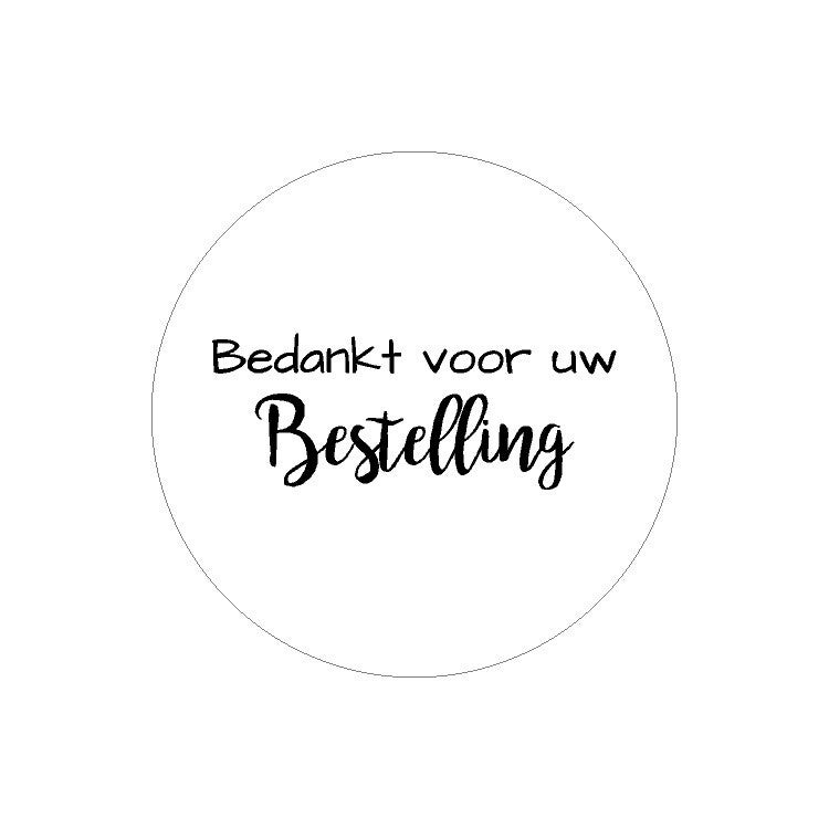 Sticker | Bedankt voor uw bestelling