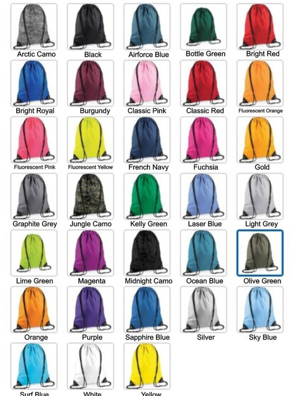 Gymtas/Zwemtas | 33x45 cm | Inhoud 11 liter | Full Colour bedrukking