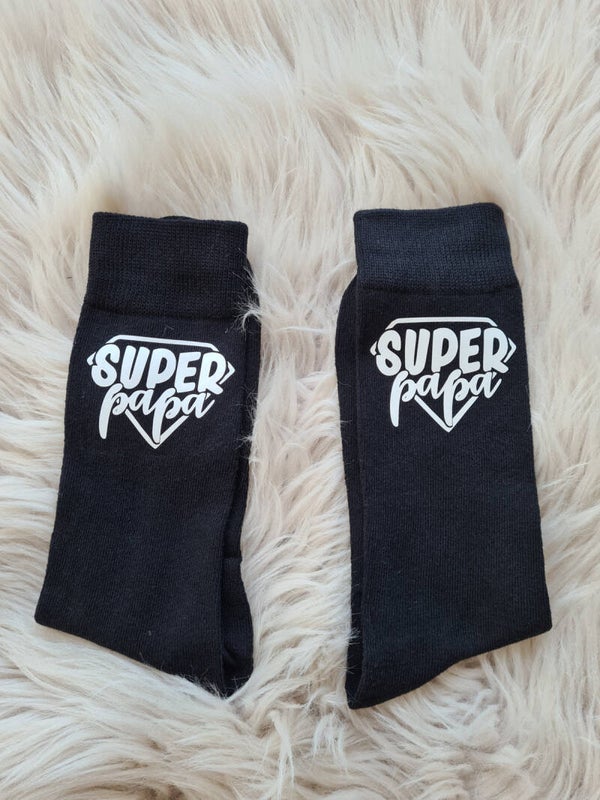 Sokken | Zwart | Super Papa  | maat 43-46