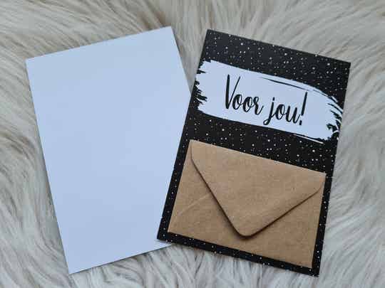 Wenskaart | Voor jou - Geldkaart | 10x15 cm | Per stuk