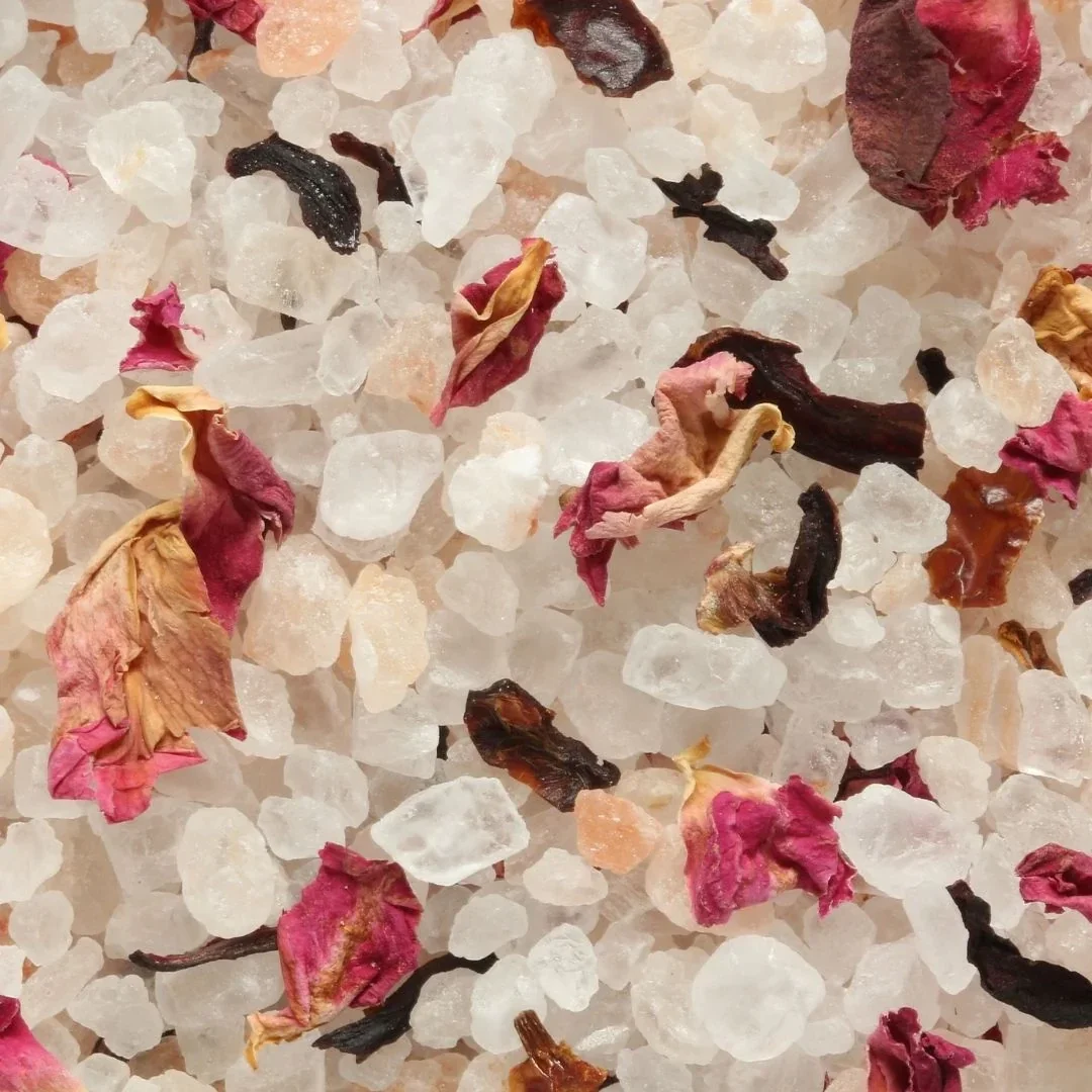 Badzout mix hibiscus & rozenblaadjes