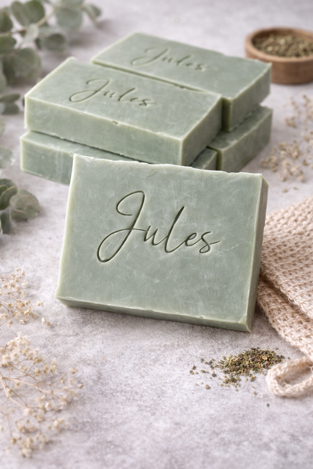Zeepbar handgesneden inclusief bedrukking