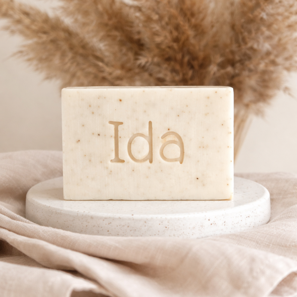 Grote zeepbar strak met koffie inclusief bedrukking