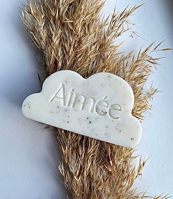 Wolken zeepjes gebroken wit met koffie inclusief bedrukking