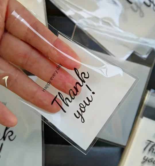Zakje thank you