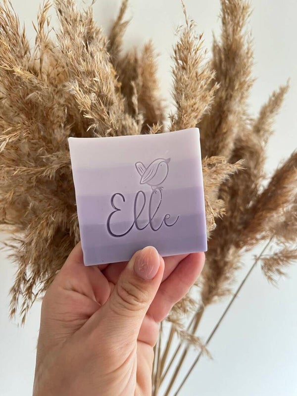 Zeepbar ombre handgesneden inclusief bedrukking