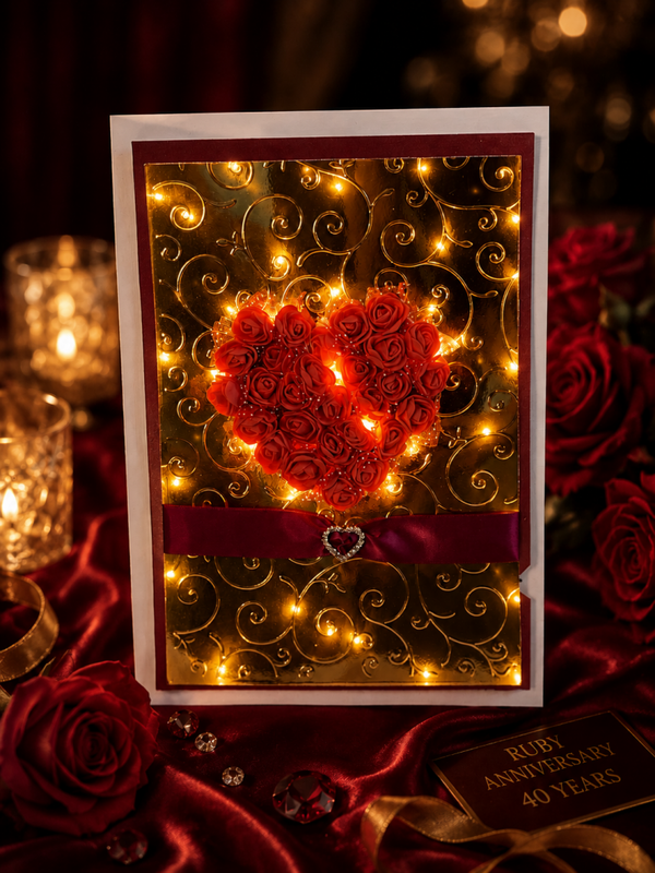 Luxury Handmade Personalised Anniversary Card - Each