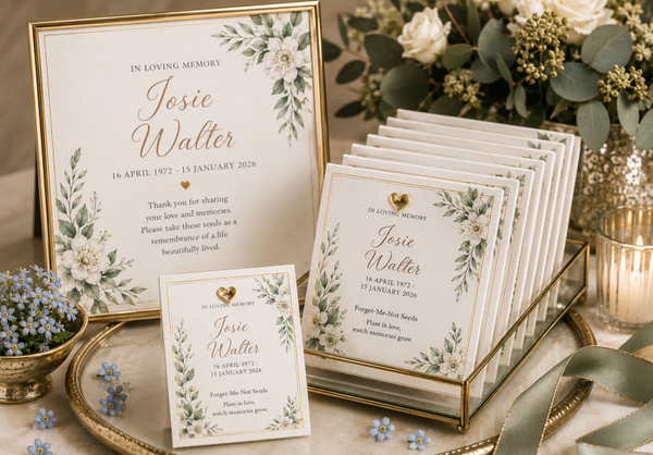 Personalised Memorial Seed Envelope Favours - Per 50