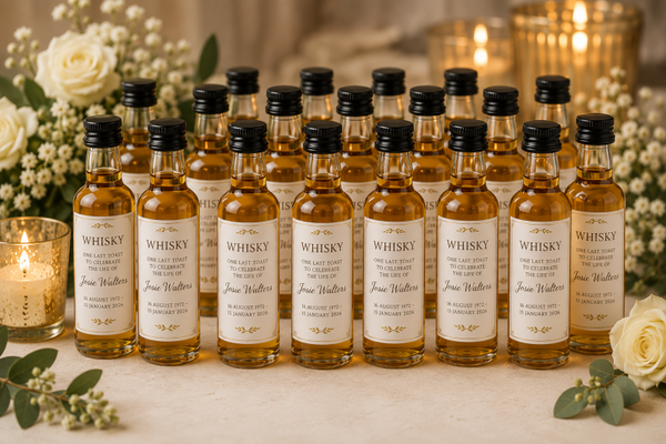 Personalised Miniature Favour Bottles - Per 50 Empty