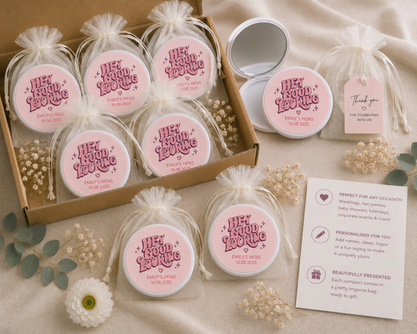 Personalised Compact Mirror Favours - Per 10