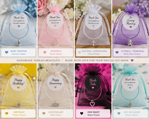 Handcrafted Personalised Bracelet Favours - Per 10