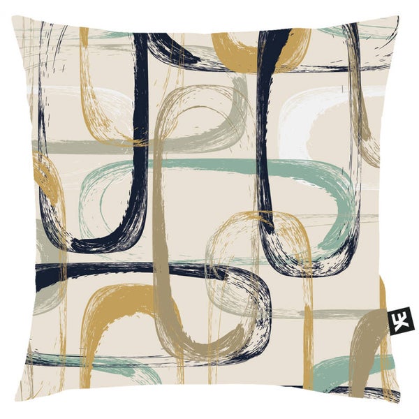 SIERKUSSEN AZUEL |  MARINE ECRU  | SOFT VELVET