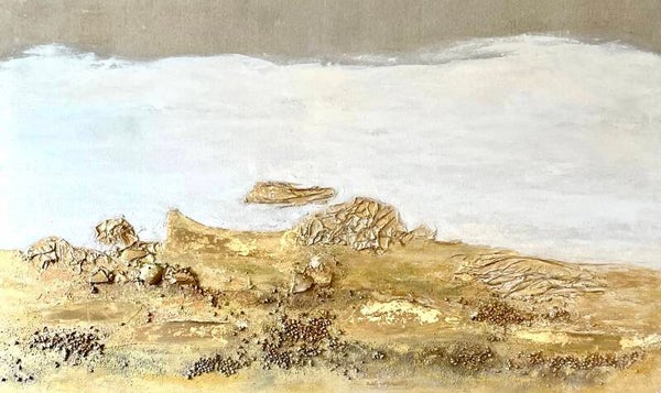 Earth XLXVII, 150x90, mixed media op canvas