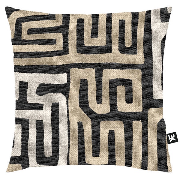 SIERKUSSEN FAUX KUBA TURI | BEIGE ZWART | CANVAS