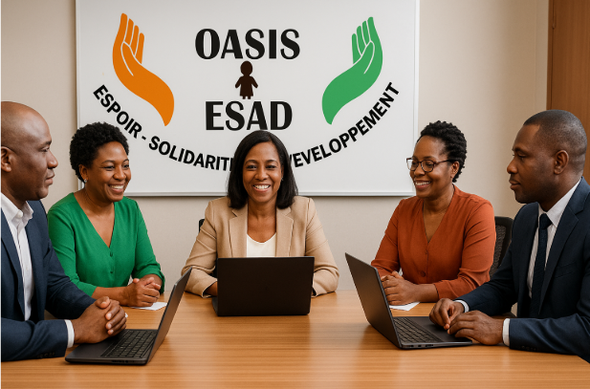 L'équipe d'Oasis-Esad: Unies par l'Espoir, la Solidarité et l'Amour.