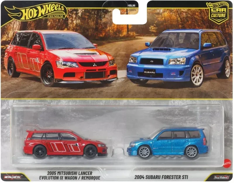 Hot Wheels Mitsubishi Lancer EVO Wagon + Subaru Forester