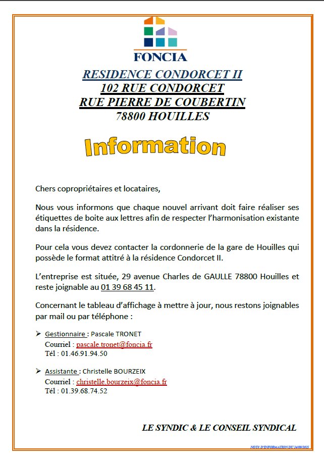 Boite aux lettres