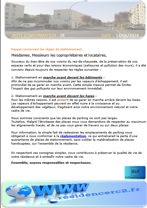 Règle de stationnement