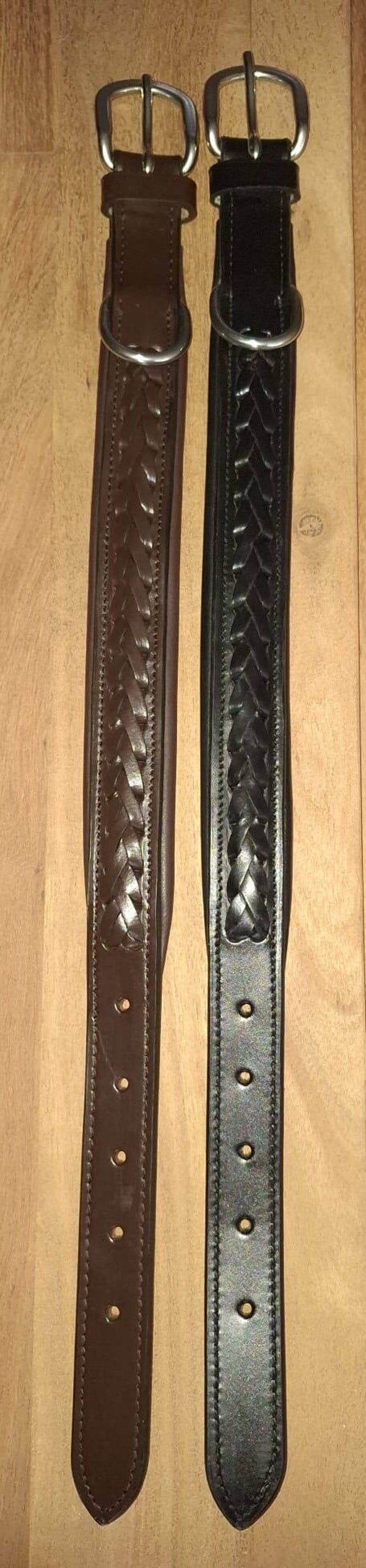 Halsband braid bruin maat L