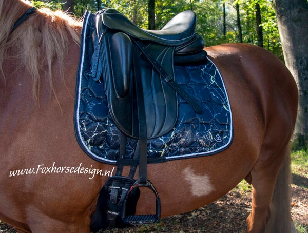 Pony Zwart marmer dressuur dekje