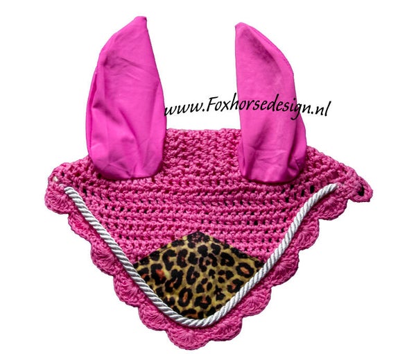 Oornetje roze/panter pony